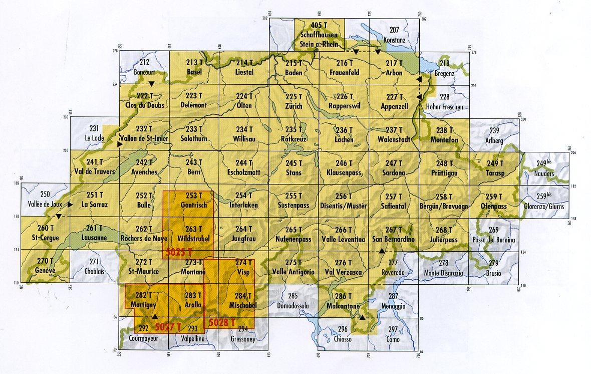mapa de suiza, código postal
