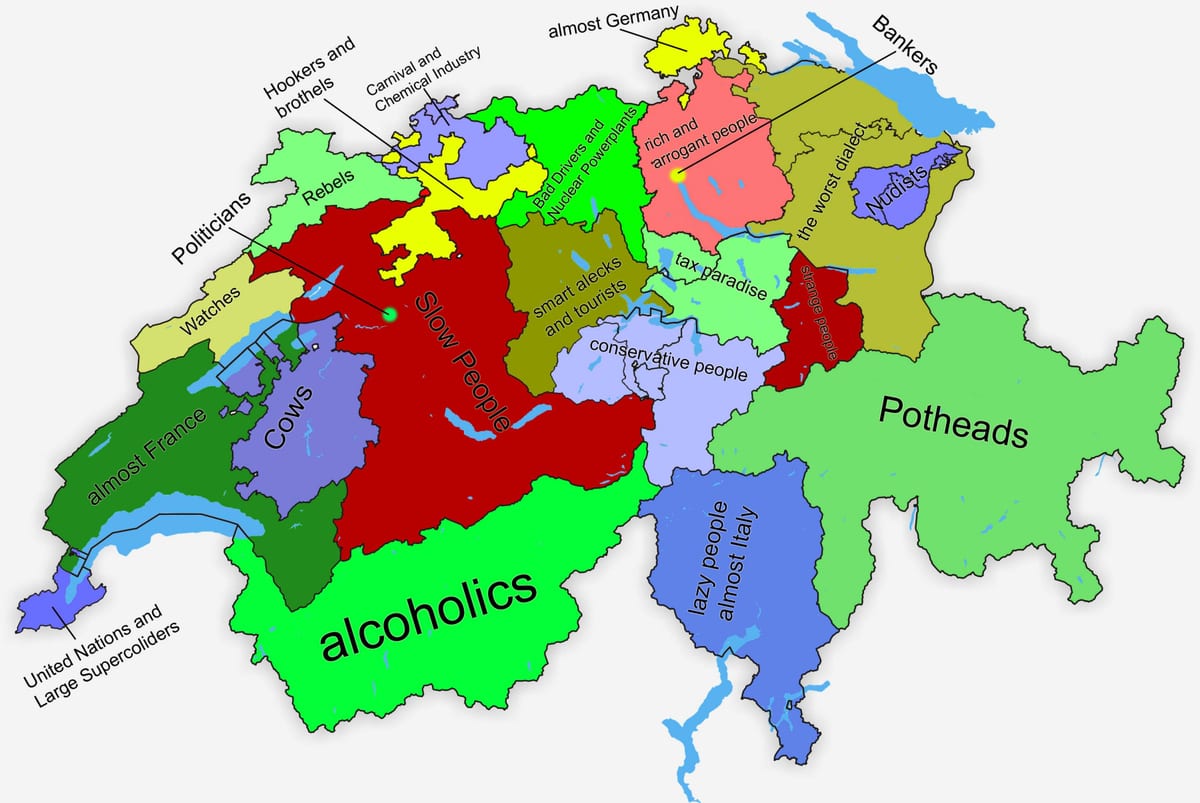mapa de suiza del cantón