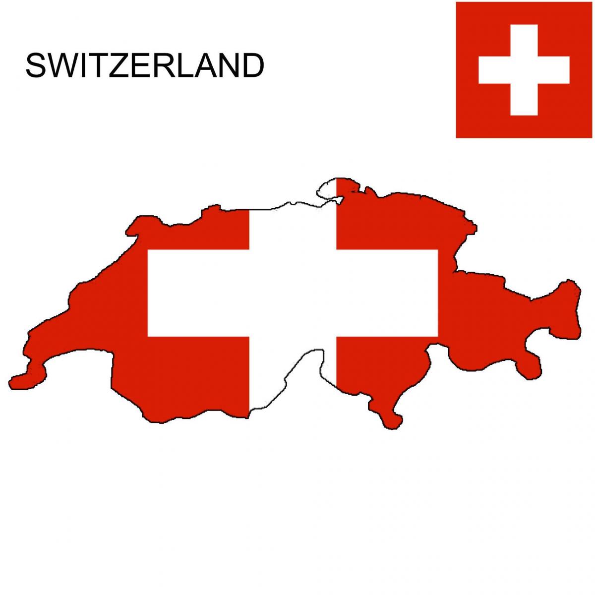 mapa de la bandera de suiza