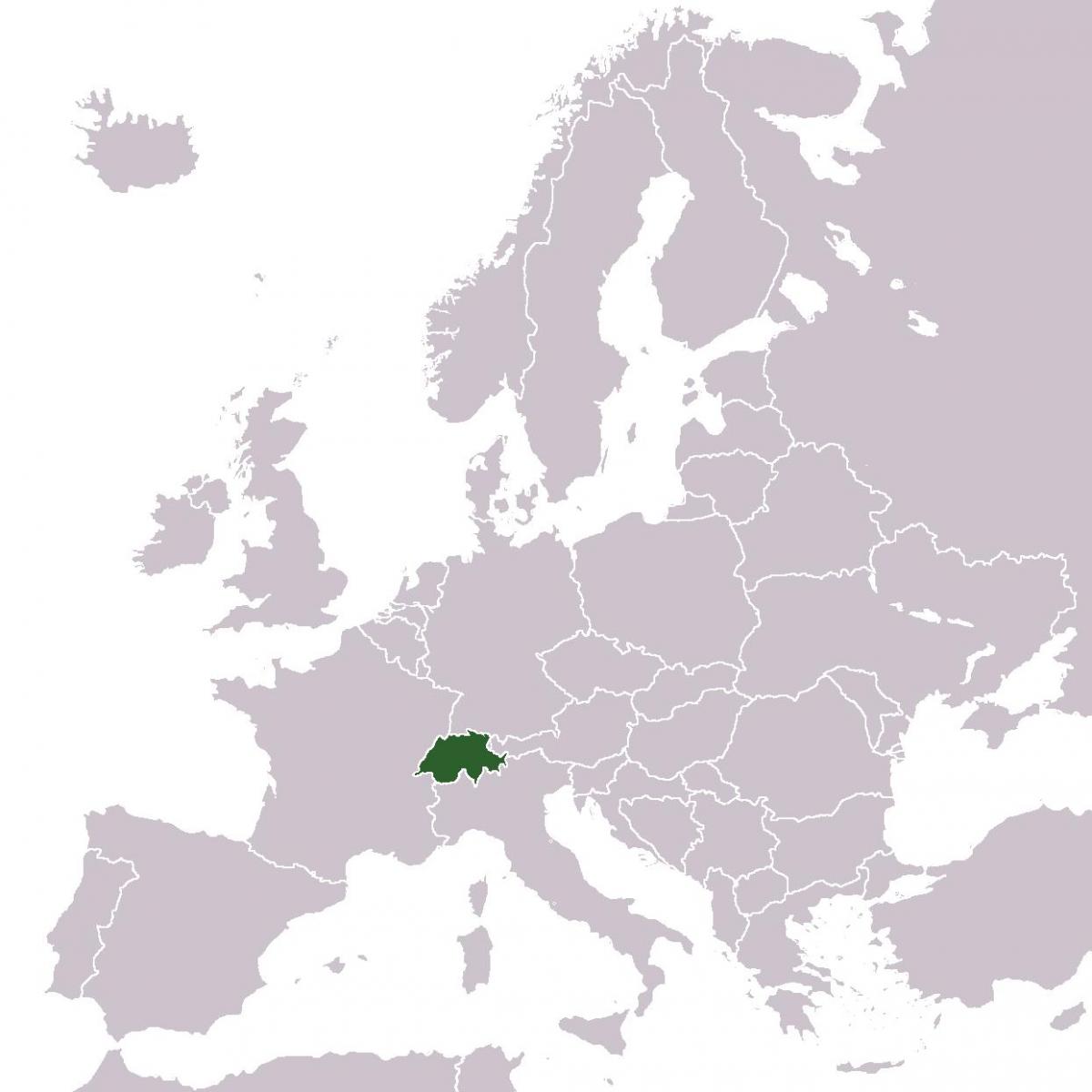 suiza ubicación en el mapa de europa