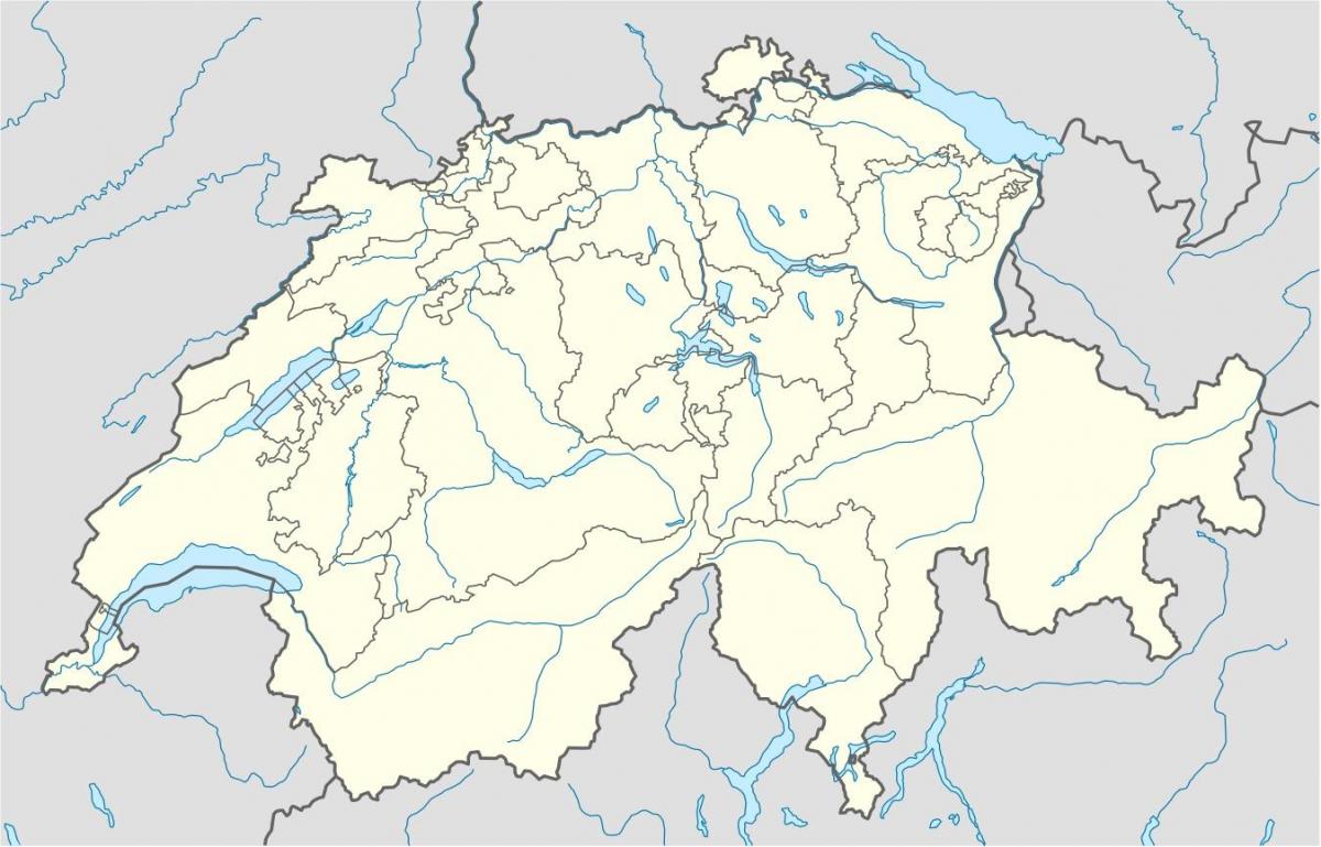 mapa de suiza mapa vectorial