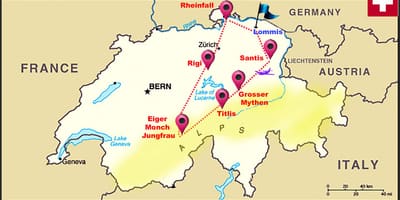 Jungfrau en suiza mapa