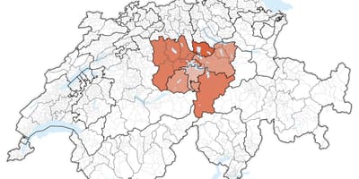 Mapa de suiza central 