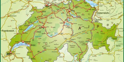 Mapa de mapa de calle de la ciudad de basilea, suiza