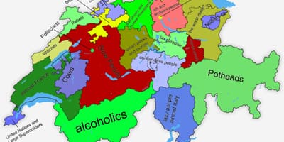 Mapa de suiza del cantón
