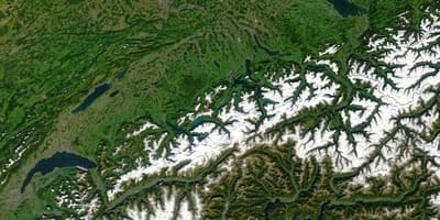 Mapa de suiza satélite