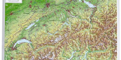 Mapa de suiza 3d