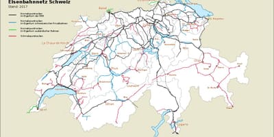 Mapa de suiza puertos