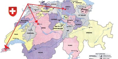 Mapa de zúrich (suiza) mapa de europa